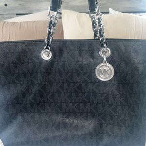 Michael Kors Black Chain Handle Tote